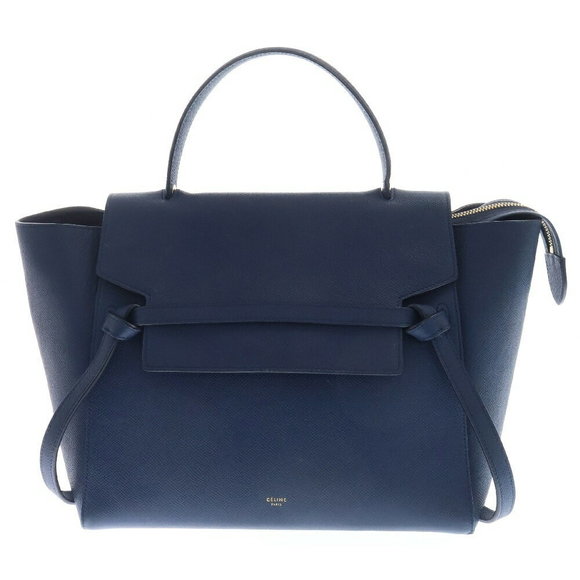 Celine Flap Belt Bag Calfskin Blue Shoulder - Picture 1 of 5